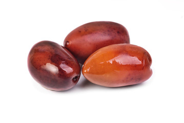 Kalamata olives isolated on white background