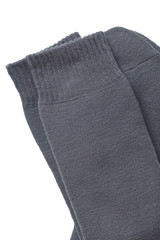 Winter black sock for men isolated on white background