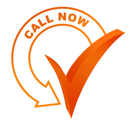 call now symbol validated orange