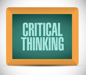 critical thinking board sign illustration