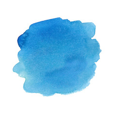Blue watercolor spot. Vector illustration.