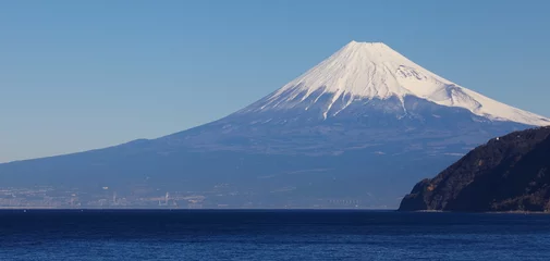 Fotobehang Mountain Fuji and sea from Izu city Shizuoka prefecture , Japan © torsakarin