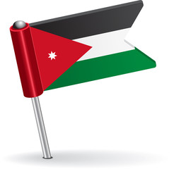 Jordan pin icon flag. Vector illustration