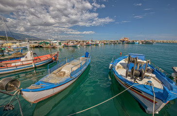 Fototapeta na wymiar Bay for fishing boats