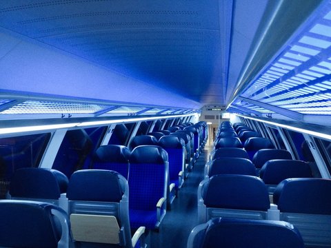 empty train in the morning
