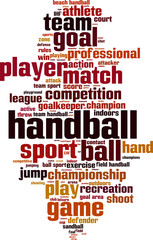 Handball word cloud concept. Vector illustration