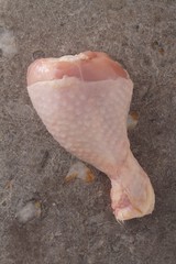 Raw chicken legs drumsticks