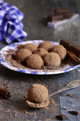 Homemade chocolate truffles.