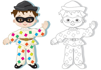 Coloring Mask-Arlecchino