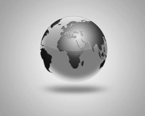 illustration of Earth isolated on light background