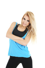 Fototapeta premium Hip hop dancer dancing isolated on white