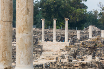 Fototapeta premium View from Silvanus Street in Bet She'an