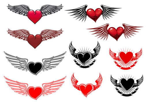 Wing Heart Photos Royalty Free Images Graphics Vectors Videos Adobe Stock