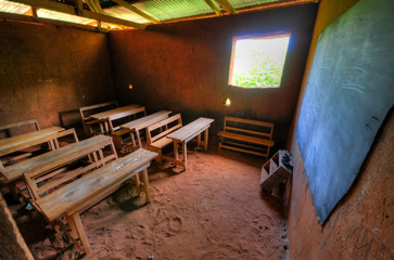 African Elementary School Classroom