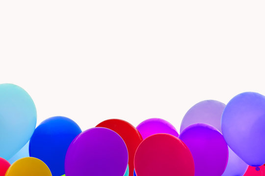 A colorful flying balloon in blue sky
