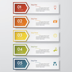 Design clean number banners template. Vector.