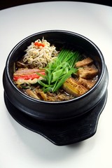 Ramen noodle soup. Asian food.