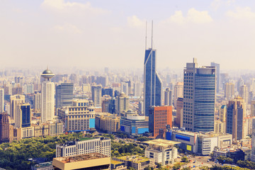 Fototapeta premium skyline and buildings of modern city,shanghai.