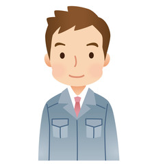作業着を着た男性　作業員