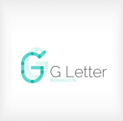 G letter logo, minimal line design