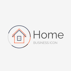 Thin line neat design logo, home idea