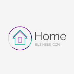 Thin line neat design logo, home idea
