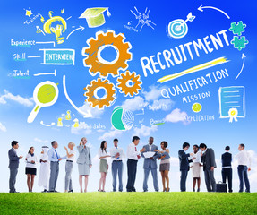 Ethnicity People Recruitment Digital Divices Searching Concept