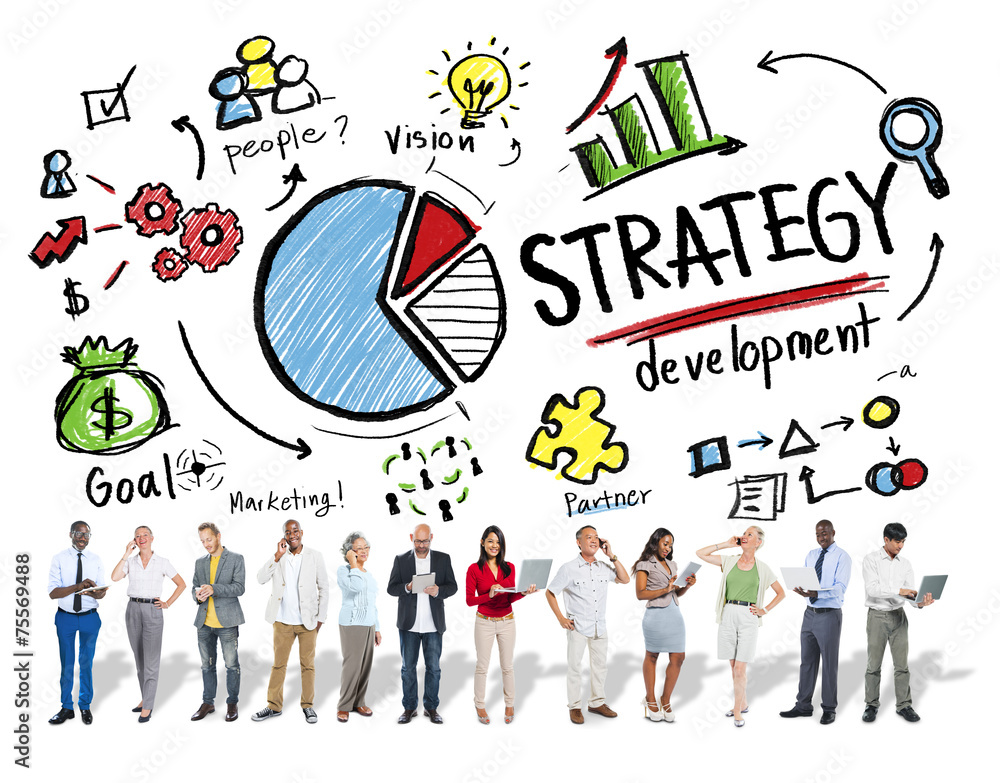 Sticker strategy development goal marketing vision planning concept - Stickers