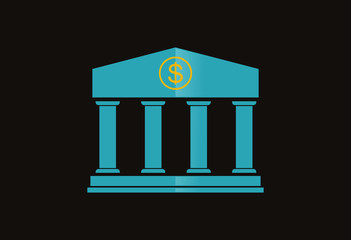 Building bank logo vector icon