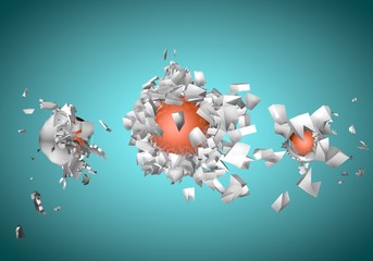 exploding sphere abstract 3d shpaes