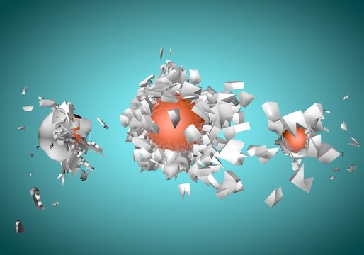 exploding sphere abstract 3d shpaes