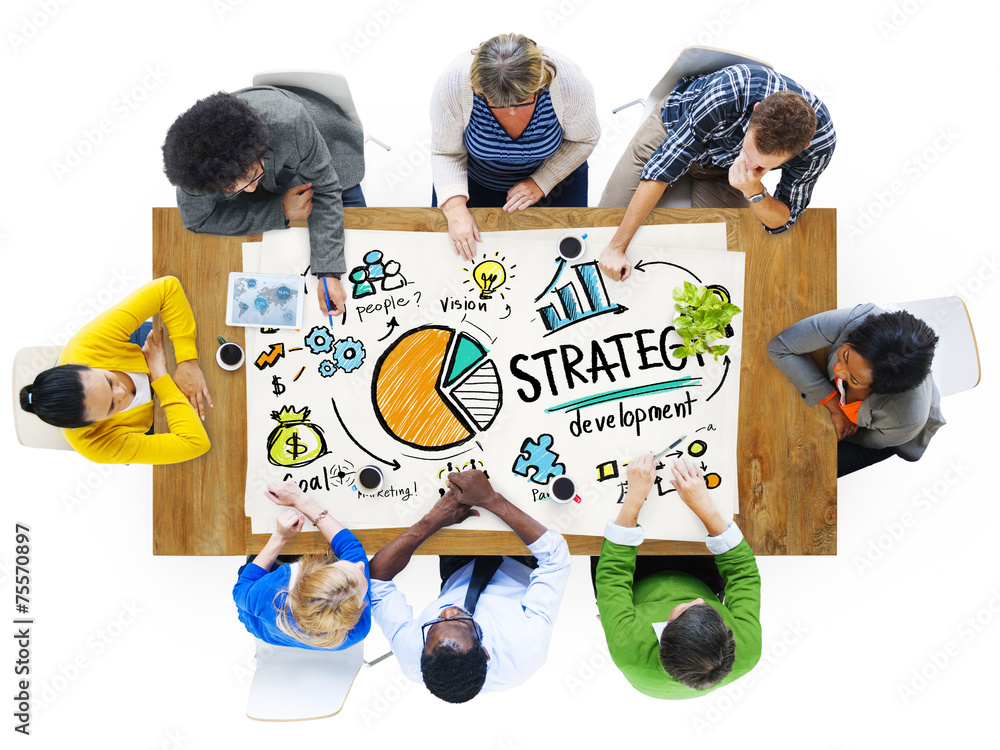 Wall mural Strategy Development Goal Marketing Vision Planning Business - Wall murals