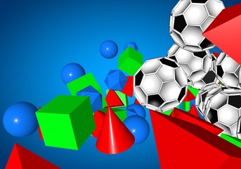 abstract footballl soccer 3d