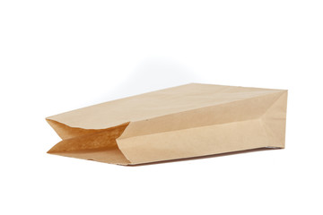 paper bags on white background