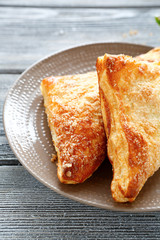 Apple turnover  two on plate