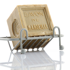 Porte savon et savon de Marseille
