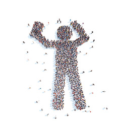 People in the form of man to do selfie.