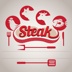 Steak Label and Icons