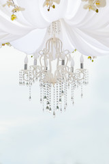 Floral arrangement at a wedding ceremony