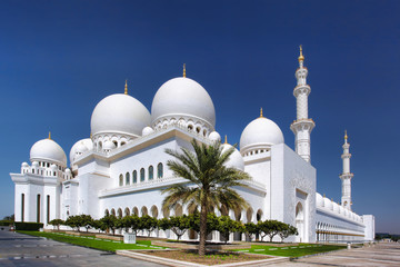 Fototapeta na wymiar Sheikh Zayed mosque in Abu Dhabi,UAE, Middle East