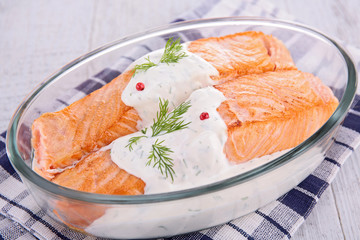 salmon and cream