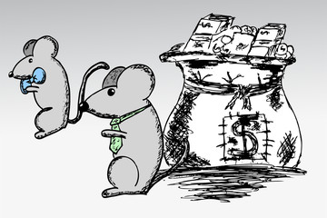 Mouse and Sack of Dollar