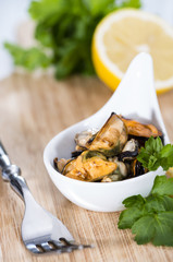 Pickled Mussels (with fresh herbs)