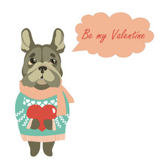 Cute dog wants to be a Valentine