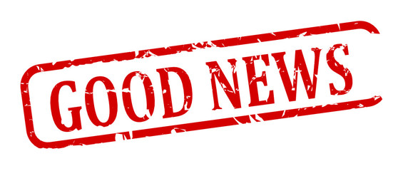 Oval red stamp with the words "good news" - vector svg