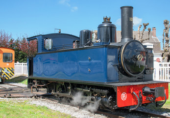 Fototapeta premium Locomotive à vapeur, 1905, en Baie de Somme, Picardie
