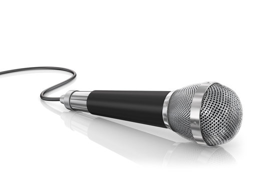 Microphone isolated on the white background. Speaker concept.