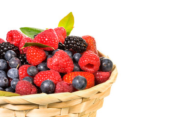 Mix fruit and berries isolated