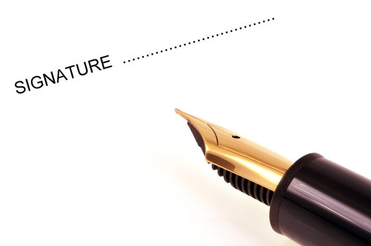 Signature au stylo plume