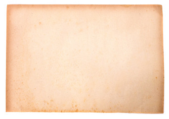 old and dirt paper on white background
